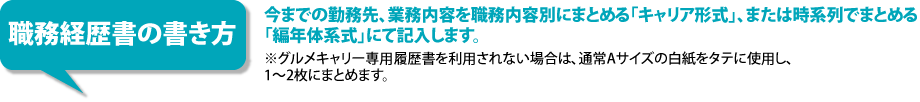 職務経歴書の書き方