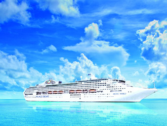 世界一周客船『PEACE BOAT』内レストラン（神戸港）