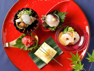 株式会社MYU（ミュー） 「でんのしおり」では、“日本酒”と“和食”をテーマに旬の食材を取り入れた多彩な料理を提案しています。